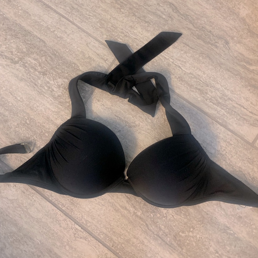 Victoria’s Secret Bombshell bikini top swimsuit black - Add s 2 cup sizes. 36B.